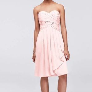 Davids bridal crinkle chiffon dress
